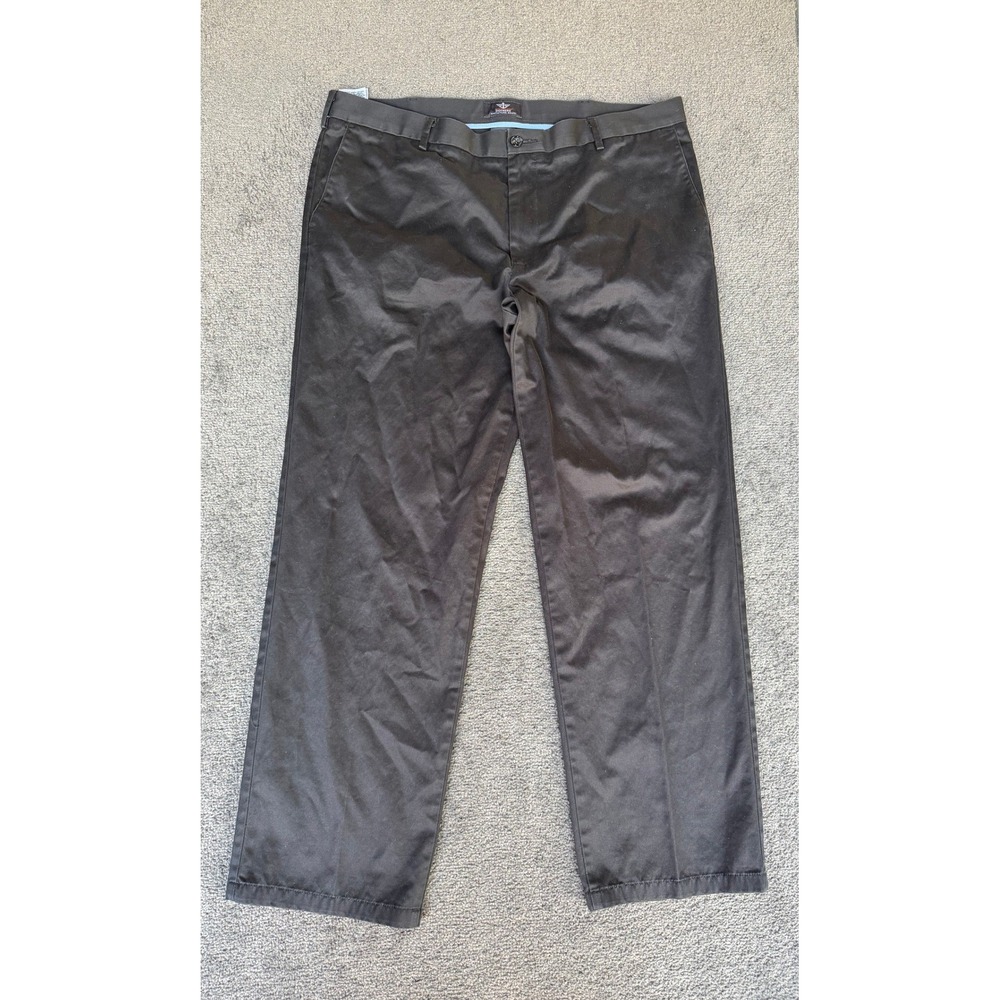 Dockers Signature Khaki Straight Fit D2 Mens Black‎ Pants 40x32 Business Casual